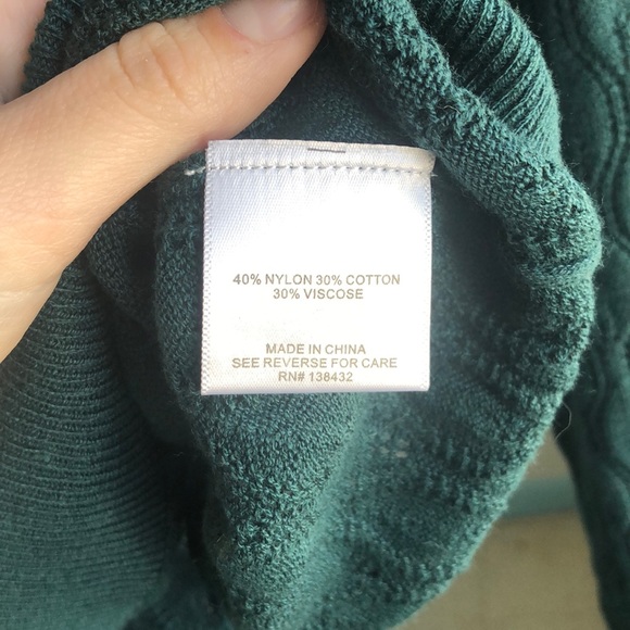 Green Pointelle Sweater - Picture 4 of 4